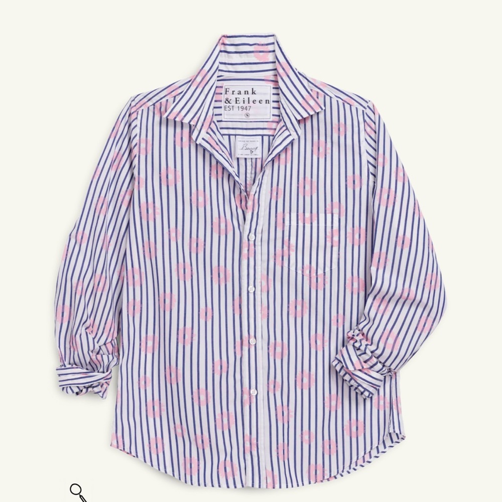 Frank & Eileen Pink & Blue Striped Button-Down Shirt Barry Small